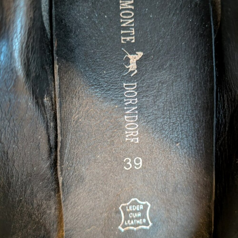 Remonte Dorndorf Black Leather Mary Janes with Kitten Heels & Silver Spirals 39 - Picture 9 of 9